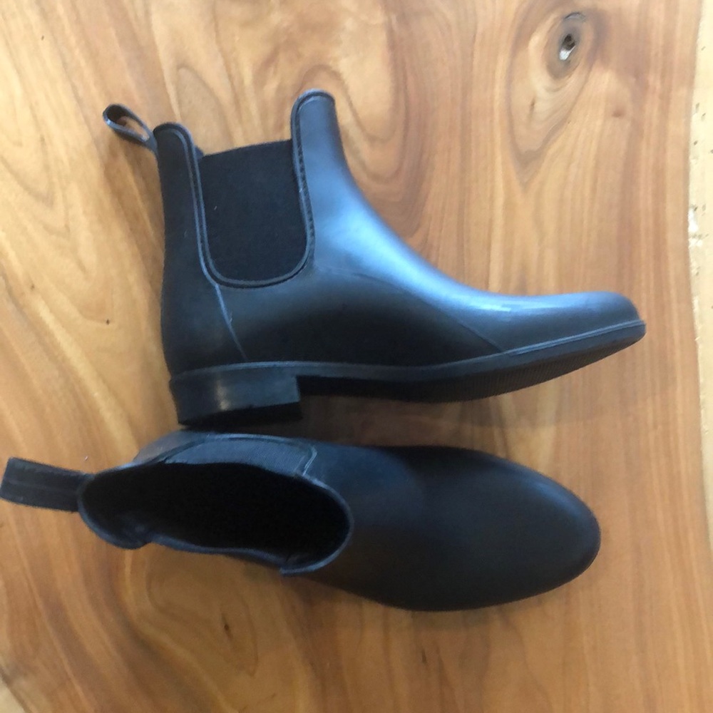 Jcrew black Chelsea rain boots